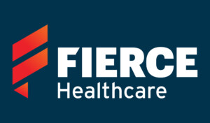 Fierce healthcare logo on a dark blue background
